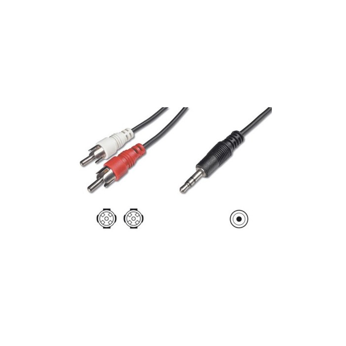 CAVO STEREO 1 CONN 3.5MM / 2 CONN RCA 2 MT (LP243)