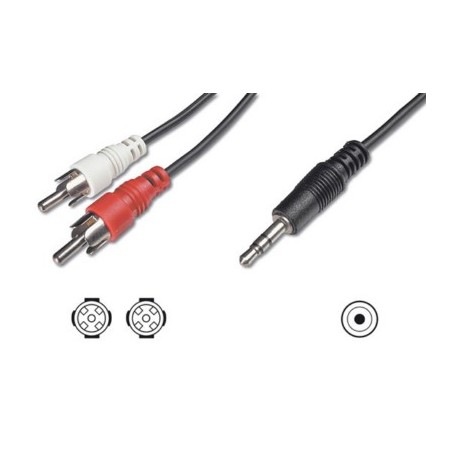 CAVO STEREO 1 CONN 3.5MM / 2 CONN RCA 2 MT (LP243)