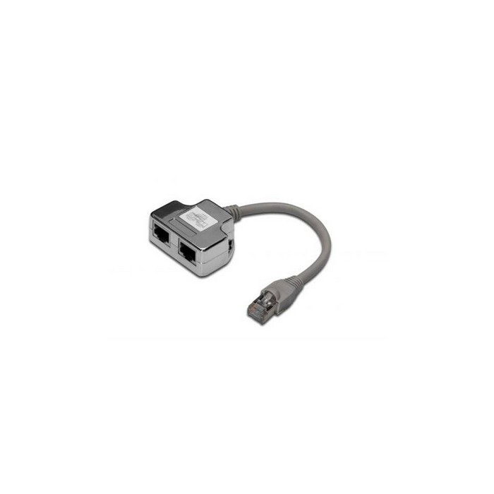 SDOPPIATORE SCHERMATO 5E 2 LINEE RJ45 (DN-93904)