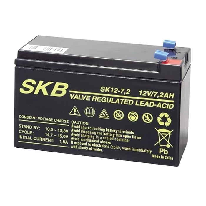 BATTERIA RICARICABILE SKB AL PIOMBO 12V 7,2A (39640610)