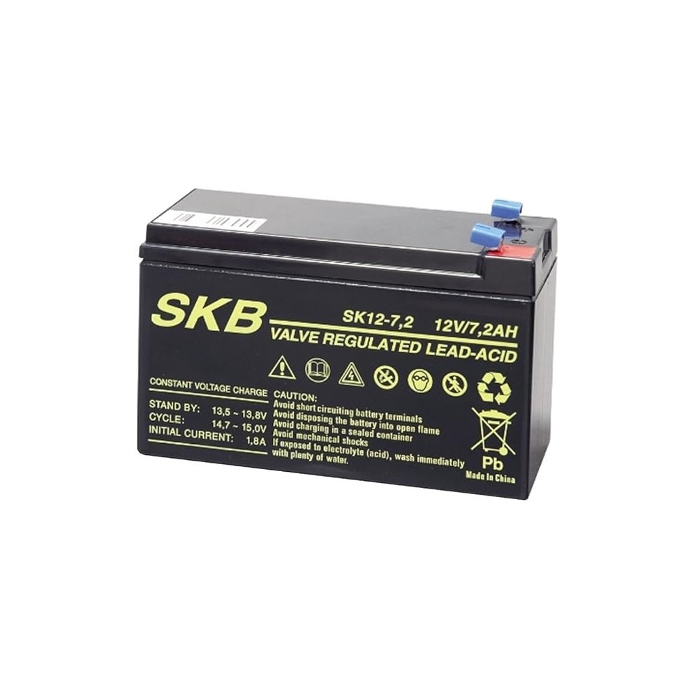 BATTERIA RICARICABILE SKB AL PIOMBO 12V 7,2A (39640610)