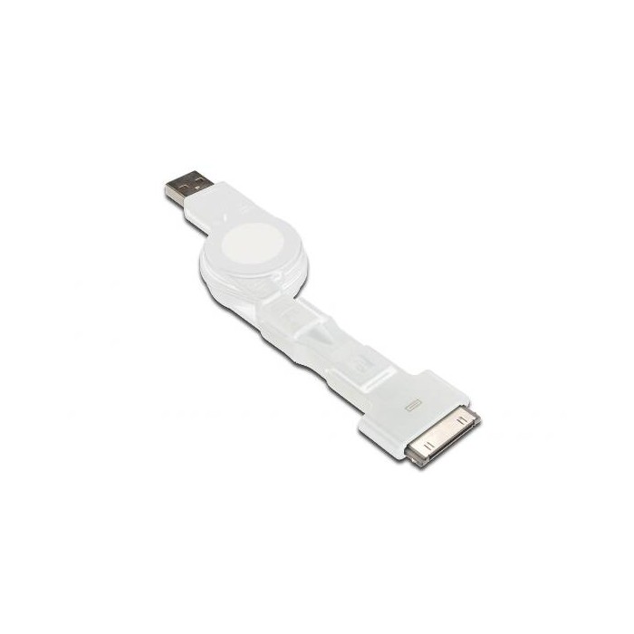 CAVO DOCK 3 IN 1 RETRAIBILE USB 2.0 + CONNETTORI 30PIN MICRO USB E MINI USB