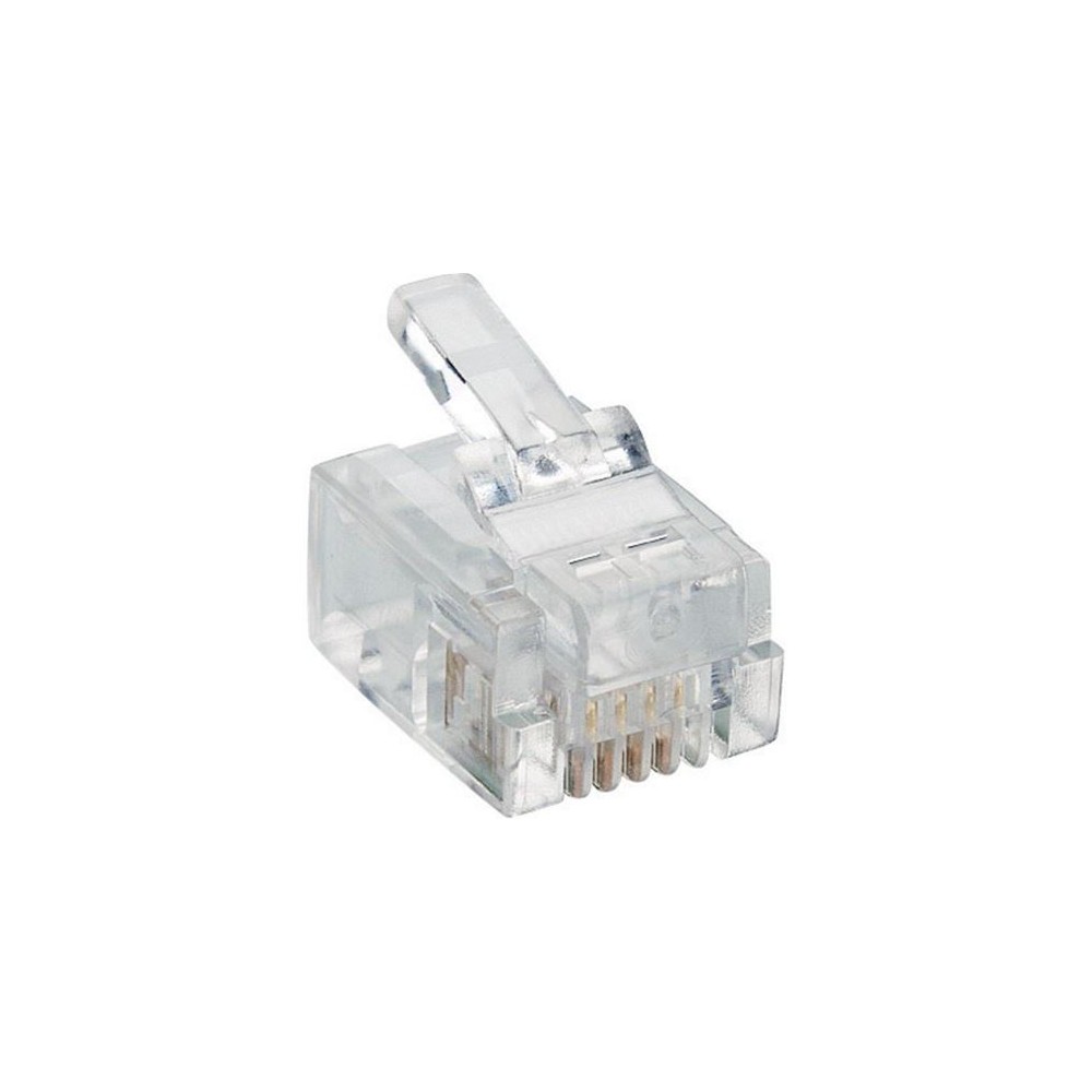 CONNETTORE PLUG TELEFONICO RJ11 6P4C (CONF. 50PZ) (CV-LAN-054)