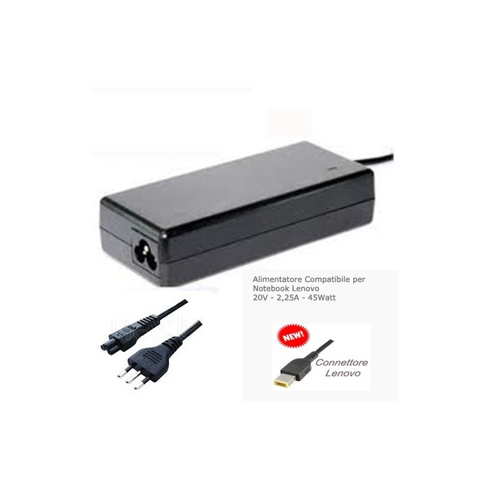 ALIMENTATORE 45W PER NB LENOVO 20V 2,25A (TC-7018)