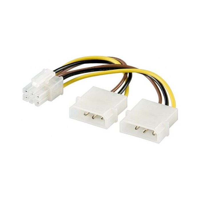 CAVO SDOPPIATORE ALIMENTAZIONE MOLEX A 6PIN PER SK VIDEO PCI-E (AKPCIP6)