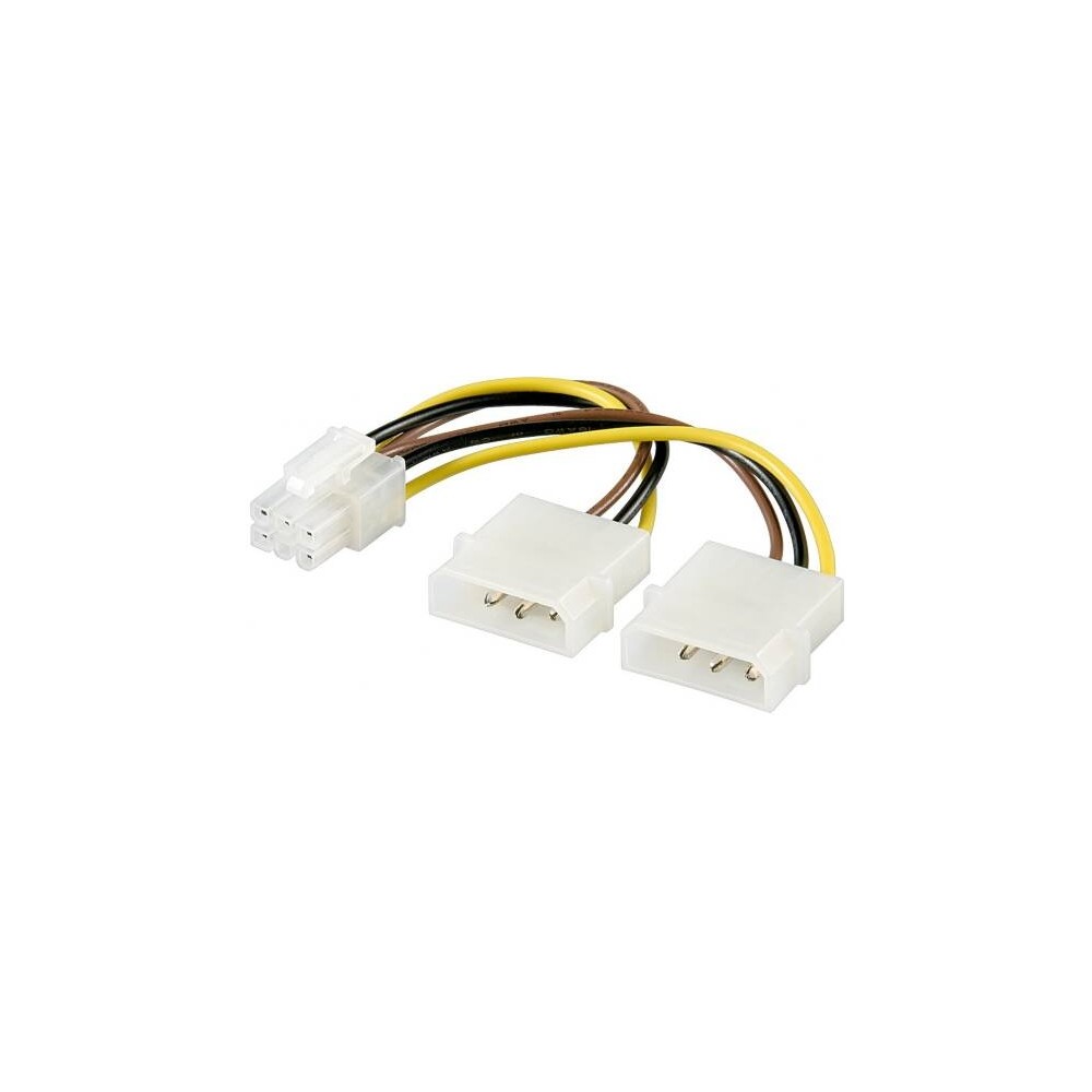 CAVO SDOPPIATORE ALIMENTAZIONE MOLEX A 6PIN PER SK VIDEO PCI-E (AKPCIP6)