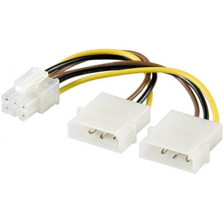 CAVO SDOPPIATORE ALIMENTAZIONE MOLEX A 6PIN PER SK VIDEO PCI-E (AKPCIP6)