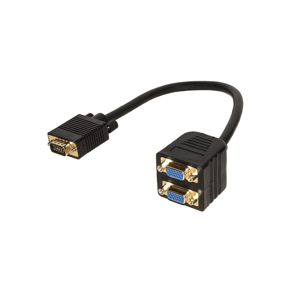 CAVO SPLITTER VGA 1 CON MASCHIO E 2 FEMMINA VGA (LKADAT06)