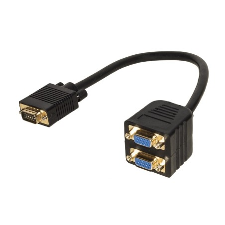 CAVO SPLITTER VGA 1 CON MASCHIO E 2 FEMMINA VGA (LKADAT06)