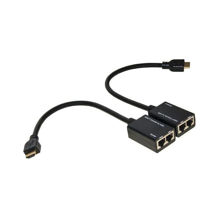 ESTENSORE HDMI - 2 CAVI ETHERNET CAT 6 - 30MT (LKEXT15)