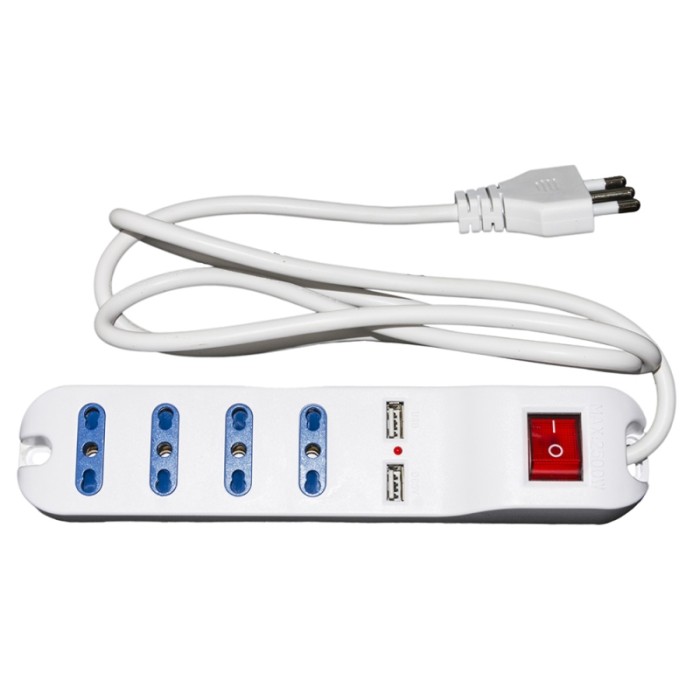 MULTIPRESA 4 POSTI + USB (LKMP04USB)