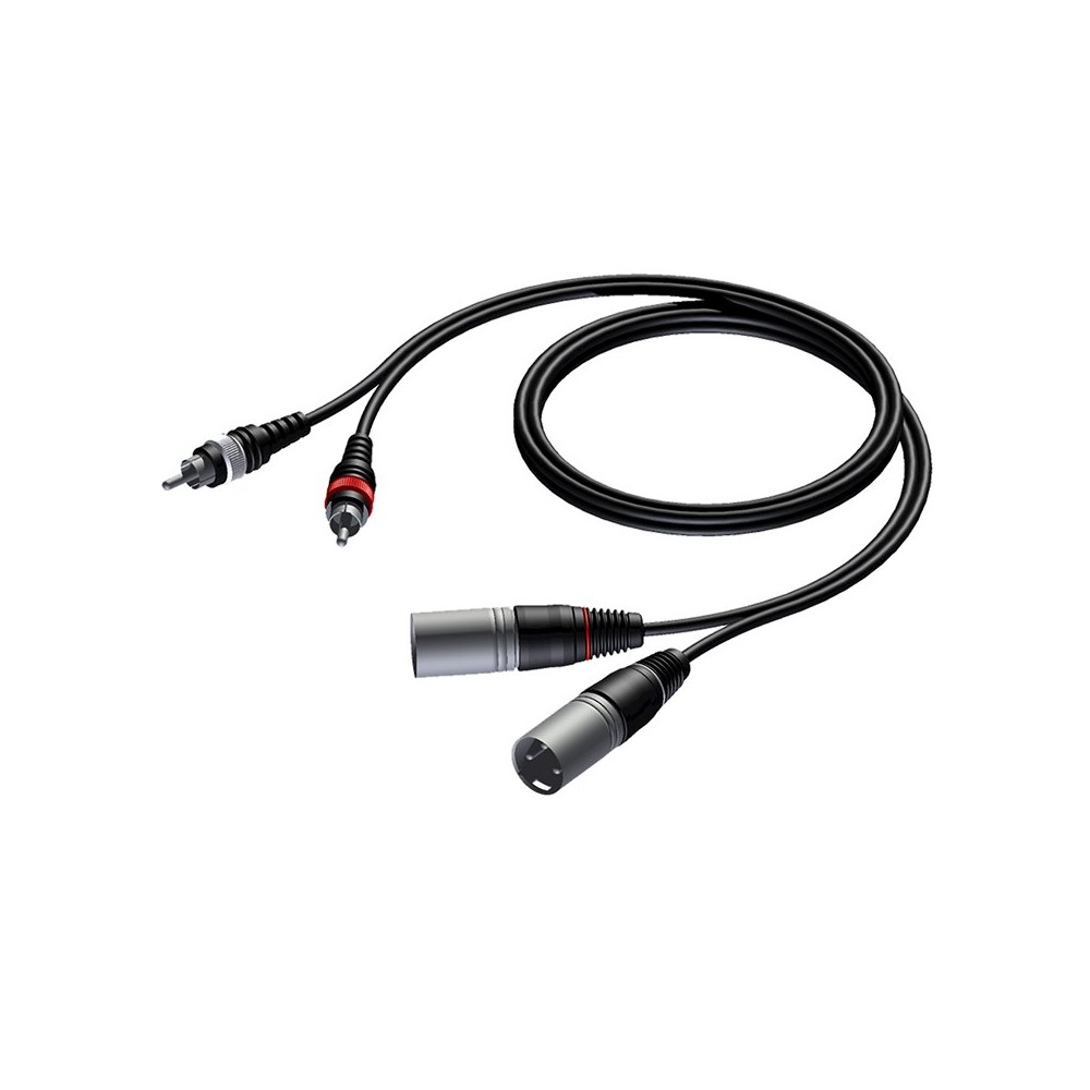 CAVO AUDIO 2x XLR M / 2x RCA M (CAB 701-3) 3MT