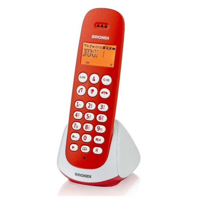 TELEFONO CORDLESS ADARA (10273842) BIANCO/ROSSO