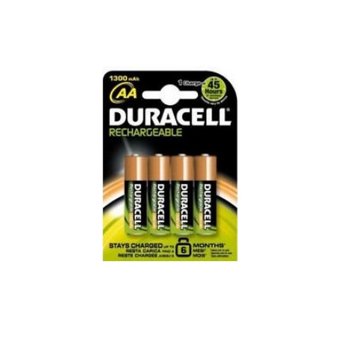 BATTERIE RICARICABILI STILO AA 1300MAH CONF. 4PZ