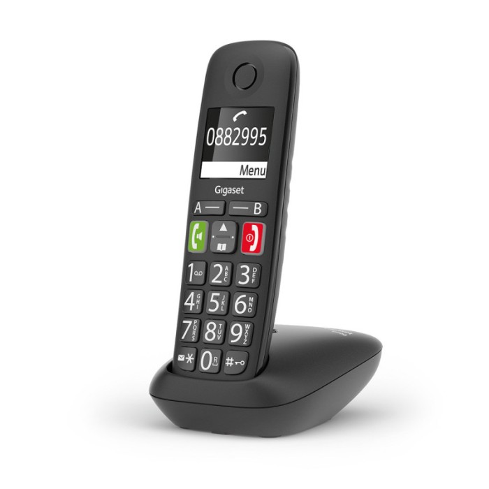 TELEFONO CORDLESS GIGASET LINEA SENIOR E290 NERO (S30852H2901K101)