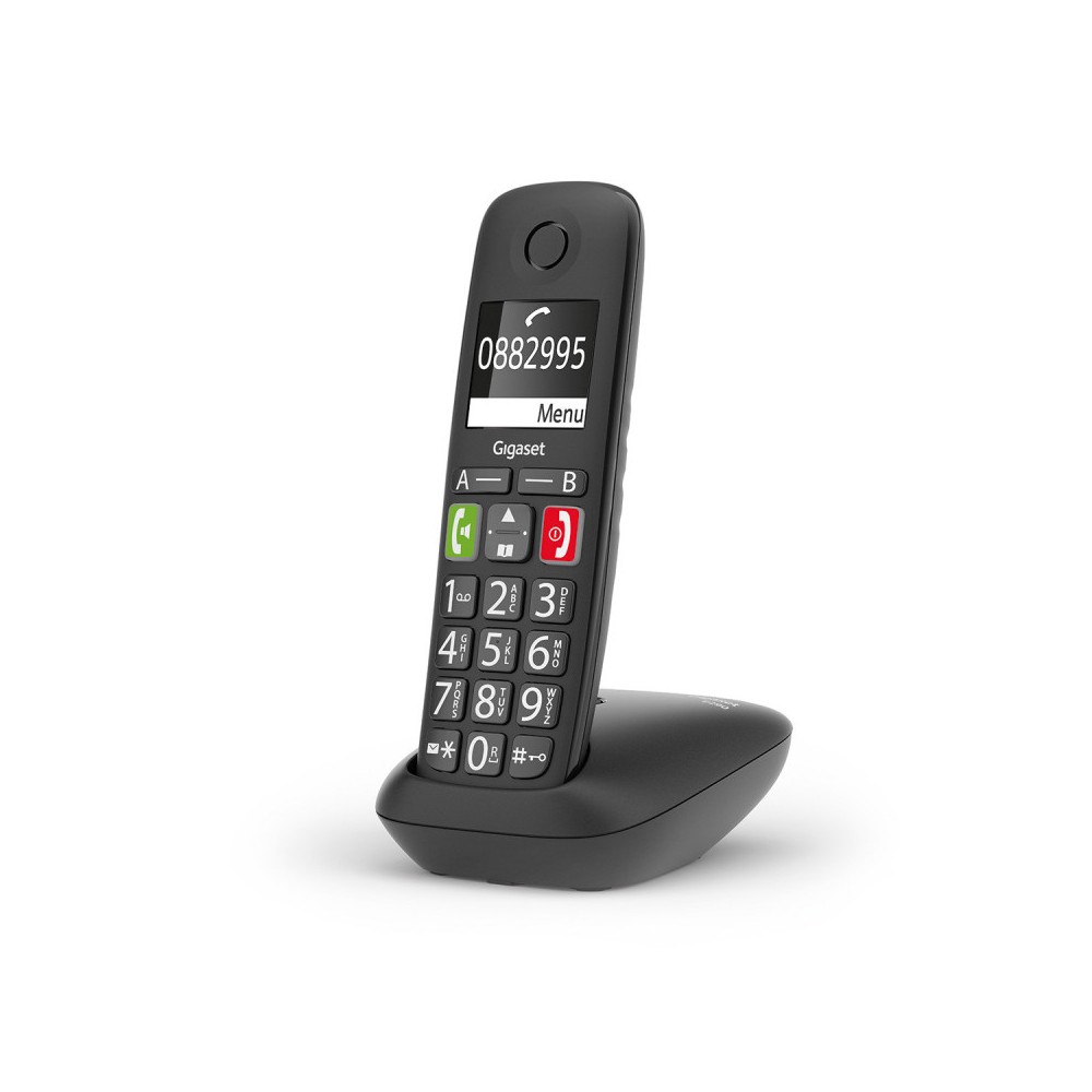 TELEFONO CORDLESS GIGASET LINEA SENIOR E290 NERO (S30852H2901K101)