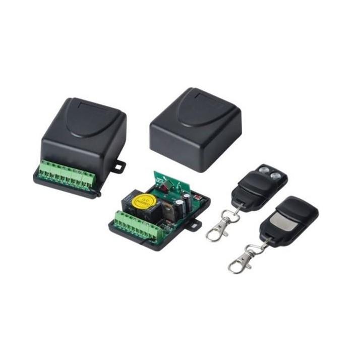 KIT RICEVITORE DA INTERNO 433MHZ 2 TELECOMANDI (JJ-JS-084)