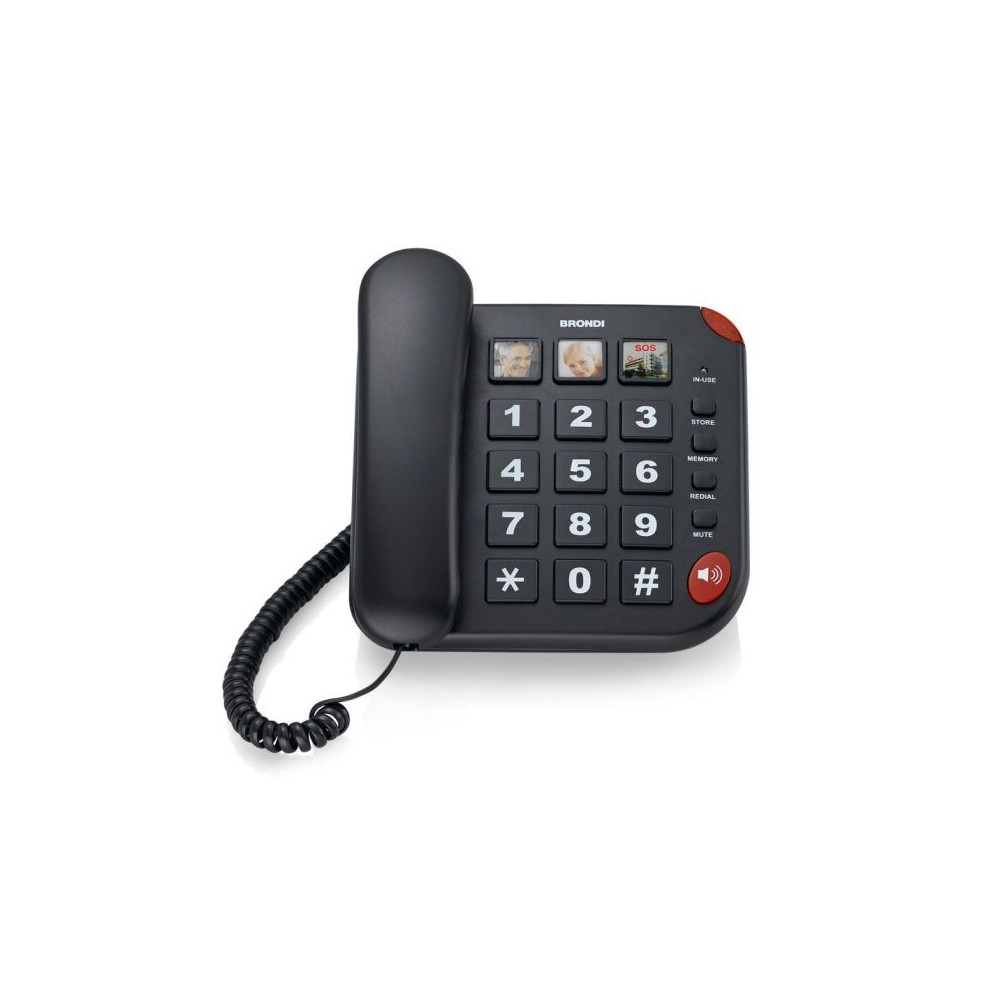 TELEFONO FISSO BRAVO 15 NERO