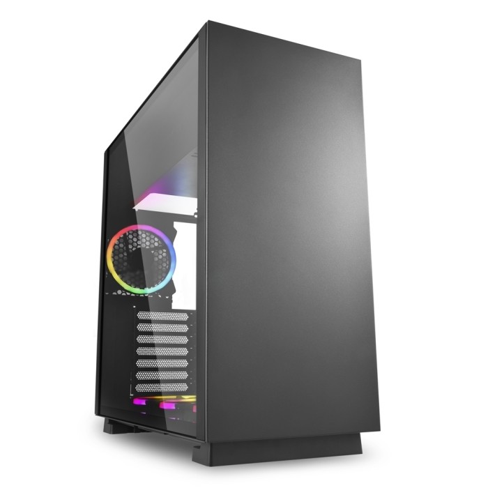 CASE GAMING PURE STEEL BLACK RGB ATX VETRO TEMPERATO - NERO - NO ALIMENTATORE