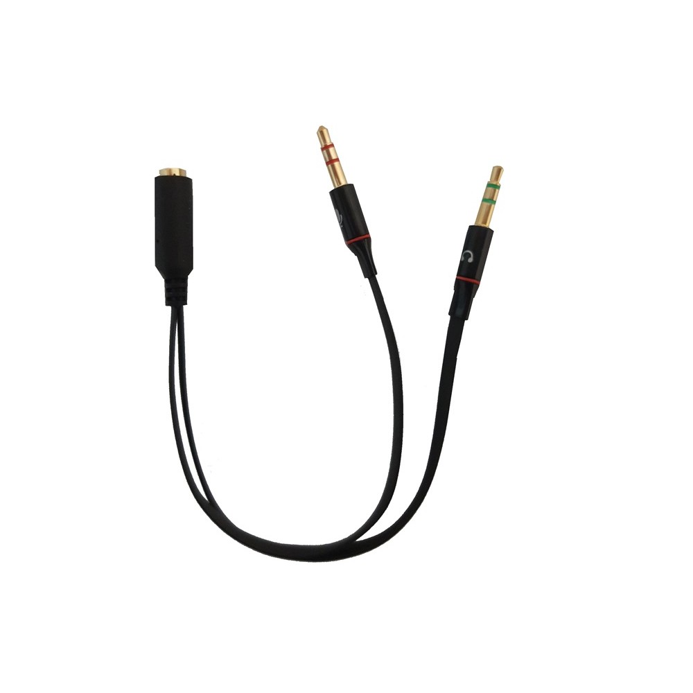 SDOPPIATORE AUDIO PER CUFFIE E MICROFONO SU SMARTPHONE - 1F 3,5MM - 2M 3,5MM