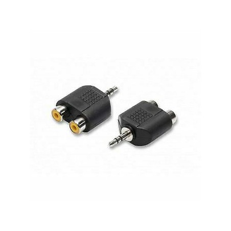 ADATTATORE PRESA AUDIO JACK 3.5 A 2 RCA (2/09)