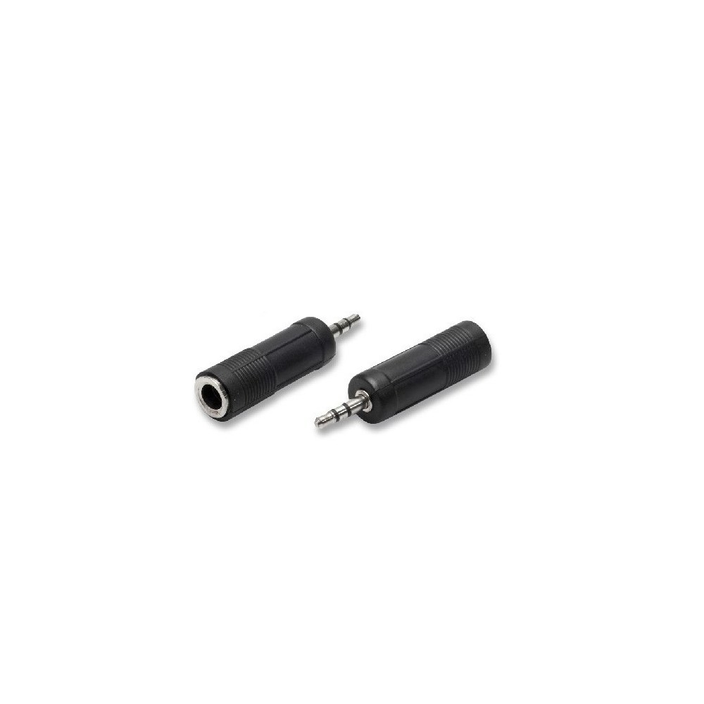 ADATTATORE AUDIO SPINA JACK MASCHIO 3.5MM + PRESA JACK FEMMINA 6.35MM (5/02)