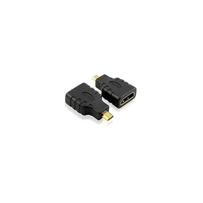 ADATTATORE SPINA HDMI MICRO (TIPO D) A PRESA HDMI (19PIN) DORATO