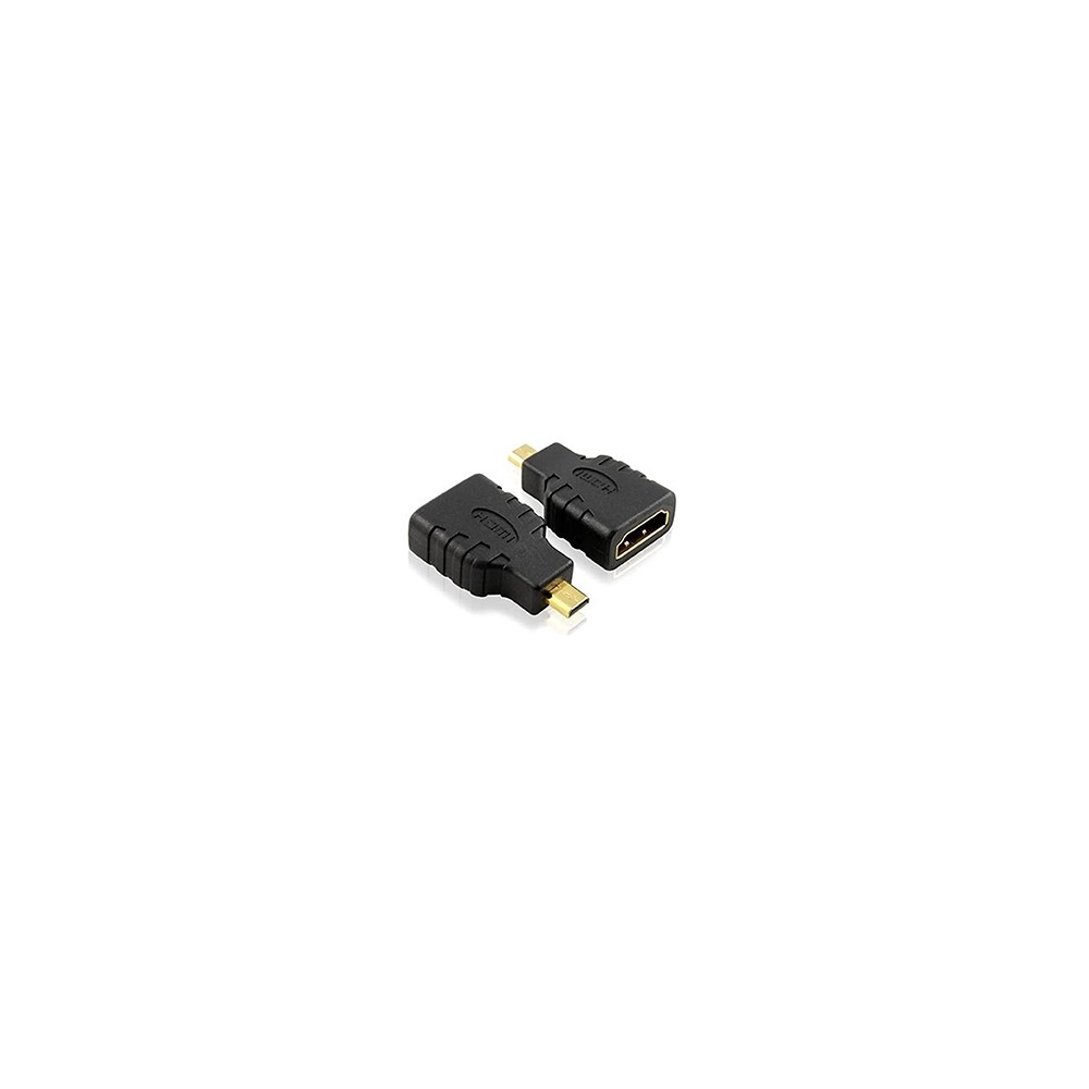 ADATTATORE SPINA HDMI MICRO (TIPO D) A PRESA HDMI (19PIN) DORATO