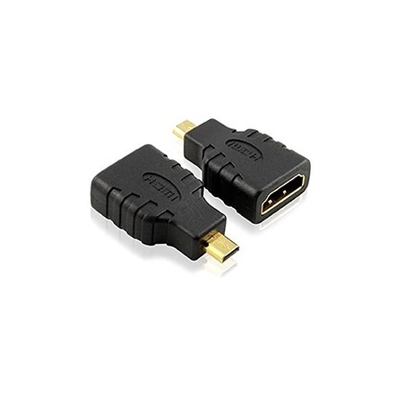 ADATTATORE SPINA HDMI MICRO (TIPO D) A PRESA HDMI (19PIN) DORATO