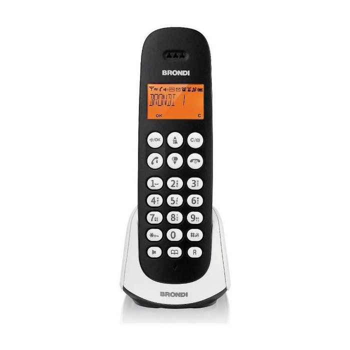 TELEFONO CORDLESS ADARA (BROADARABK/W) BIANCO/NERO