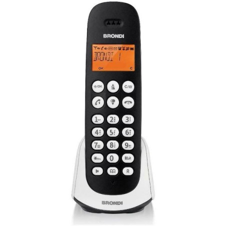 TELEFONO CORDLESS ADARA (BROADARABK/W) BIANCO/NERO