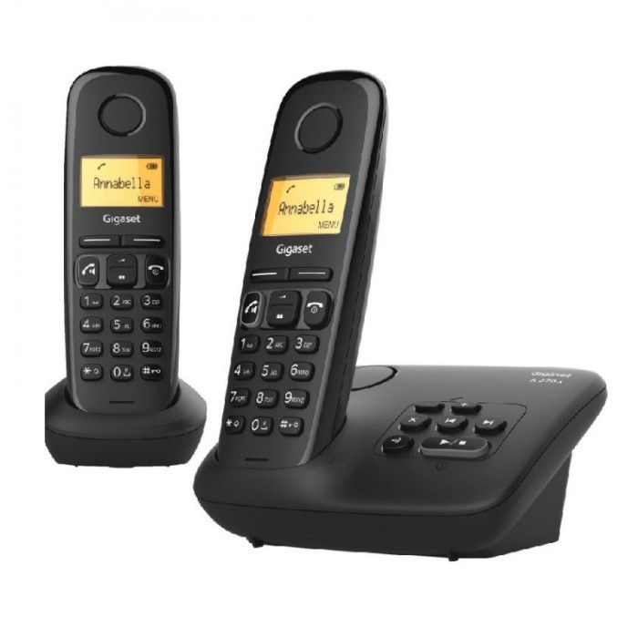 TELEFONO CORDLESS GIGASET A270A DUO NERO VIVAVOCE (SIEA270ADUO)