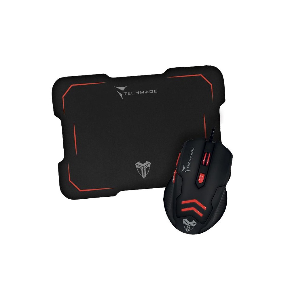 MOUSE + MOUSE PAD GAMING TM-M016-RED ROSSO