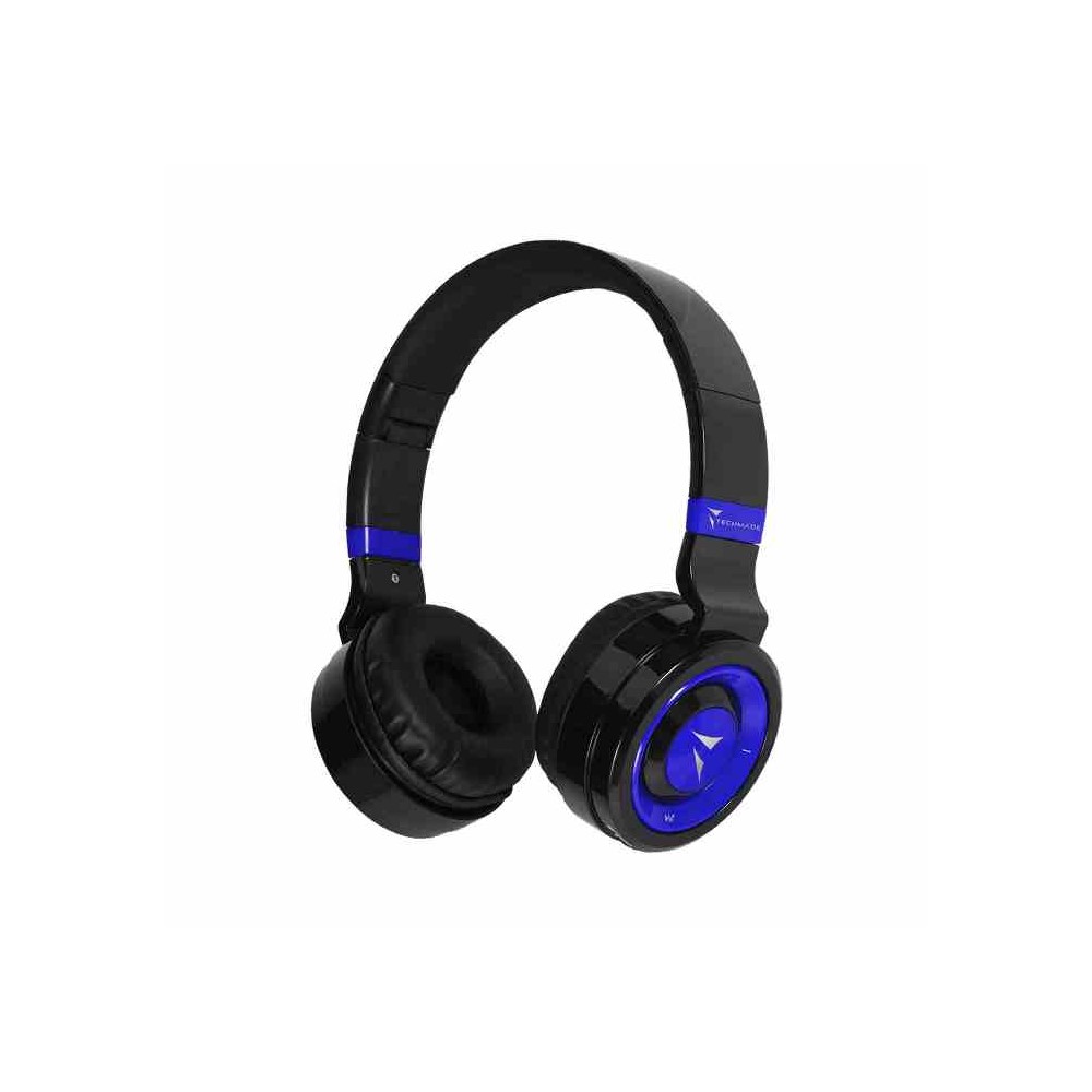 CUFFIA MICROFONO TM-046-BL WIRELESS BLU