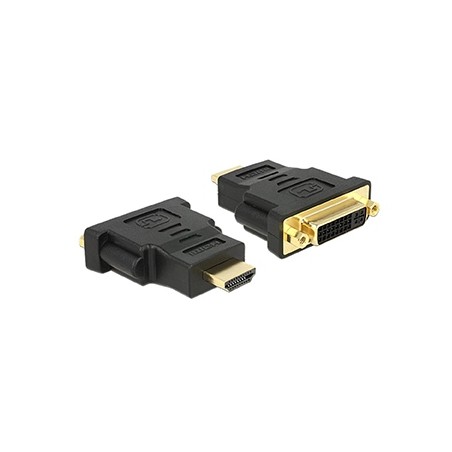 ADATTATORE SPINA HDMI (19PIN) A PRESA DVI-D DUAL LINK (24+5) DORATO