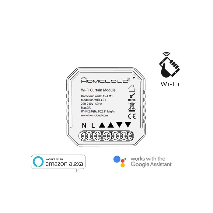 MODULO TAPPARELLE INTELLIGENTE WIFI DA INCASSO (AS-CM1)