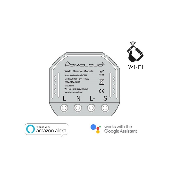 MODULO DIMMER INTELLIGENTE WI-FI DA INCASSO (AS-DM1)