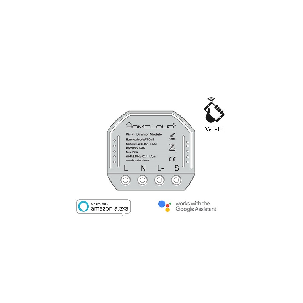 MODULO DIMMER INTELLIGENTE WI-FI DA INCASSO (AS-DM1)