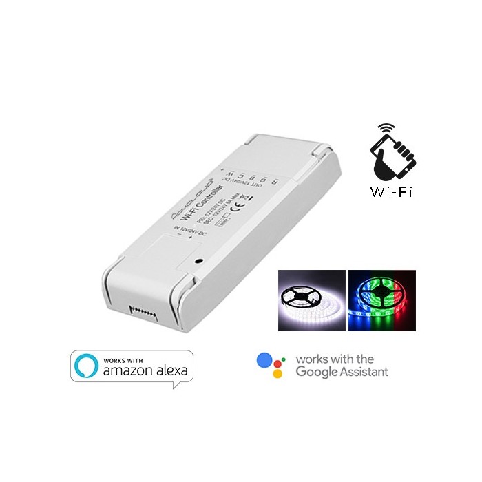 CONTROLLER STRISCE LED WIFI 12-24V RGB + WHITE (AS-SL1)