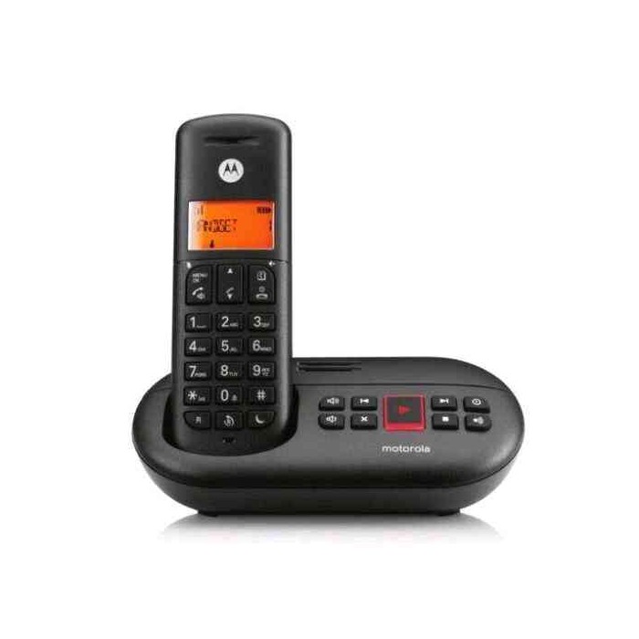 TELEFONO CORDLESS E211 CON SEGRETERIA NERO