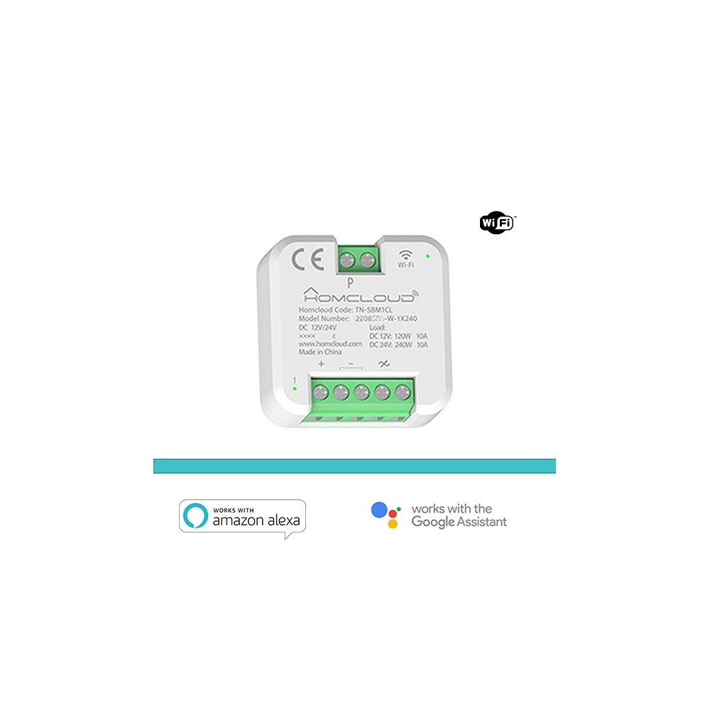 MODULO PULSANTE RELE' WI-FI 12/24V - 1 CANALE DA INCASSO (TN-SBM1CL)