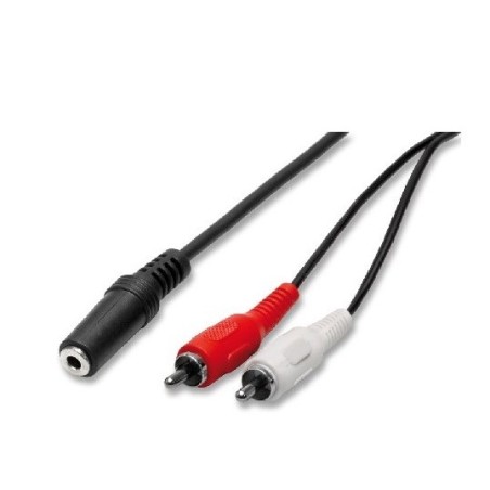 ADATTATORE CAVO AUDIO 3.5MM A 2X RCA - 2MT (2/00)