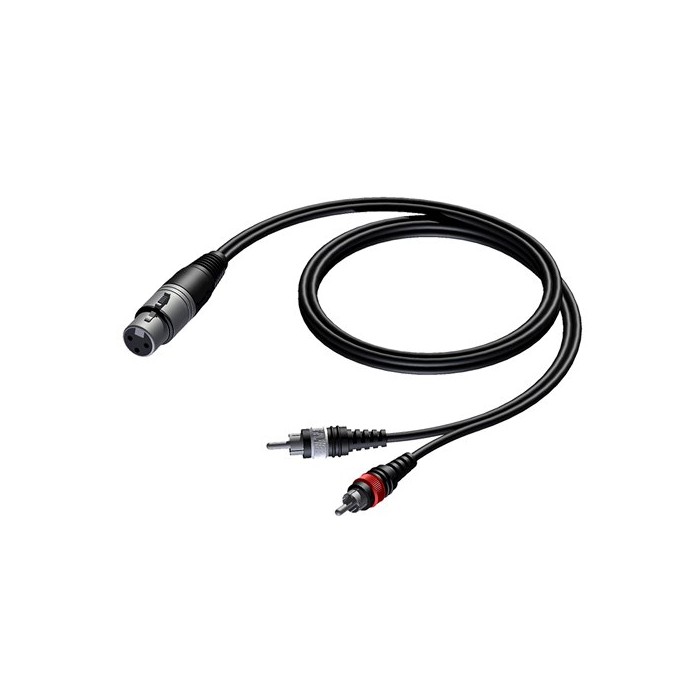 CAVO AUDIO XLR FEMMINA / 2XRCA MASCHIO - 1.5MT