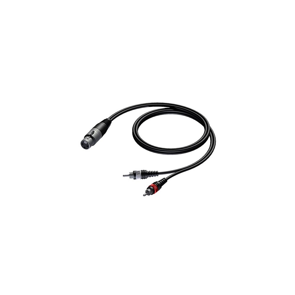 CAVO AUDIO XLR FEMMINA / 2XRCA MASCHIO - 1.5MT