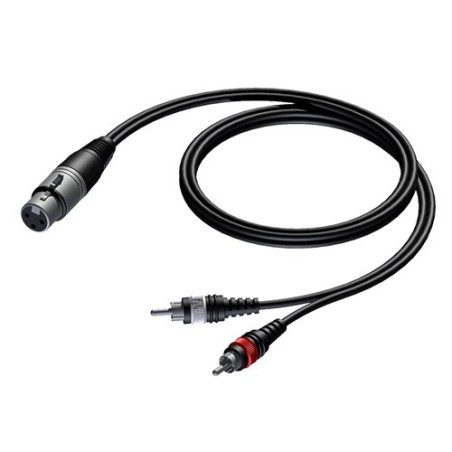 CAVO AUDIO XLR FEMMINA / 2XRCA MASCHIO - 1.5MT