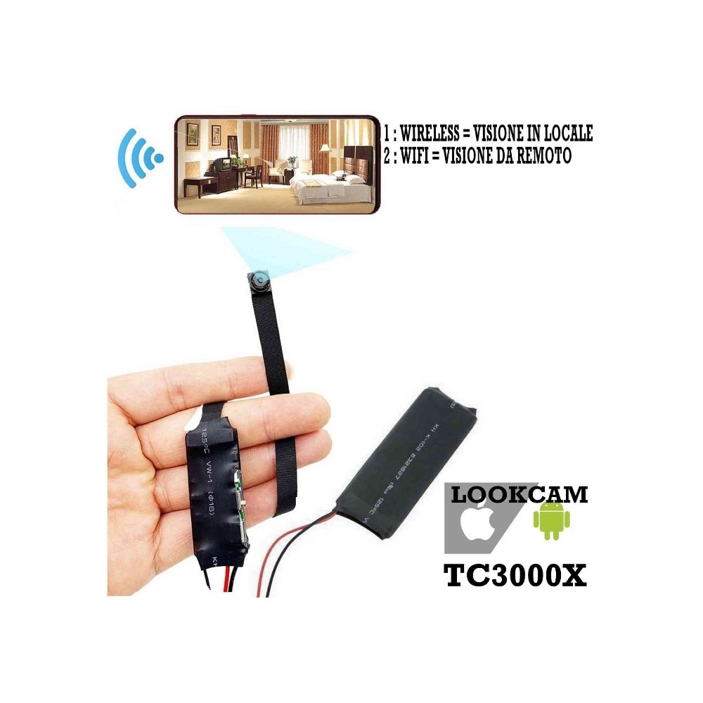 TELECAMERA SORVEGLIANZA MICRO SPY CAM TC3000X WIFI