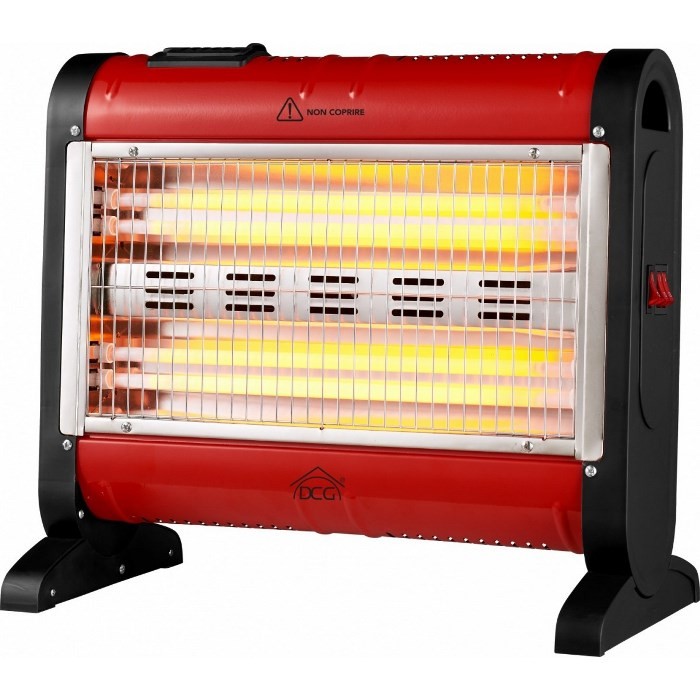 STUFA ELETTRICA AL QUARZO SA9424 1600W - NERO/ROSSO