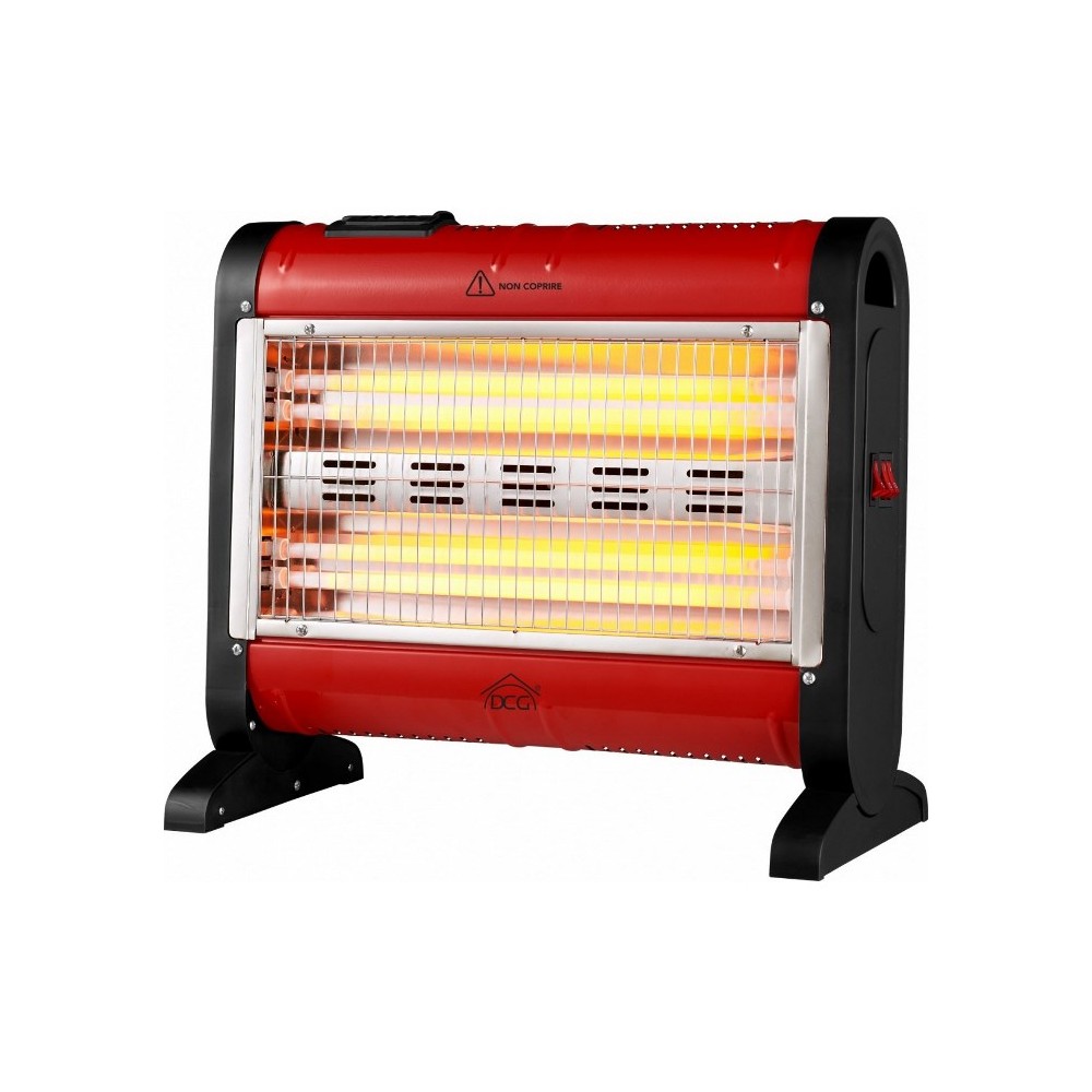 STUFA ELETTRICA AL QUARZO SA9424 1600W - NERO/ROSSO