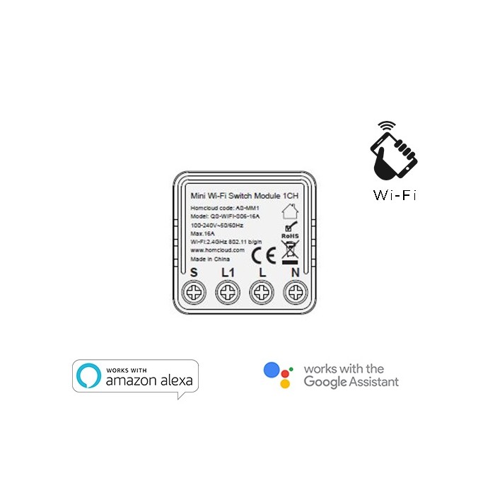 MODULO INTERRUTTORE MINI 1 CANALE WIFI (AS-MM1)