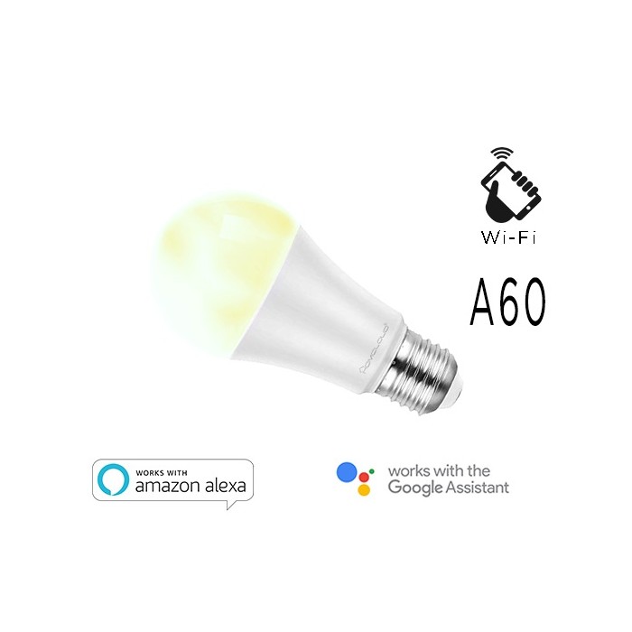 LAMPADA LED SMART EE-9WE2760 BIANCO E27 A60 DIMMERABILE WIFI - ALEXA E GOOGLE HOME